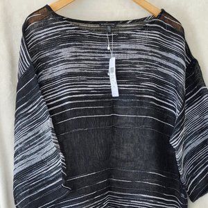 NWT Eileen Fisher stripped linen top